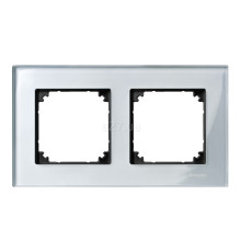 Рамка 2 поста Schneider Electric MTN4020-3260 Merten System M-Elegance, алмаз, скло