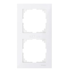 Рамка 2 поста Schneider Electric MTN4020-3619 Merten System M-Pure, полярно-білий, пластик