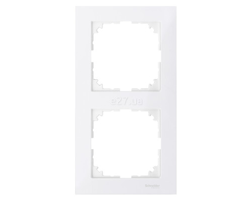 Рамка 2 поста Schneider Electric MTN4020-3619 Merten System M-Pure, полярно-білий, пластик