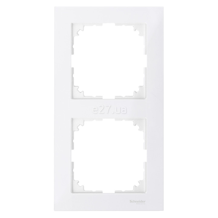 Рамка 2 поста Schneider Electric MTN4020-3619 Merten System M-Pure, полярно-білий, пластик · Schneider Electric · schneider-electric-mtn4020-3619