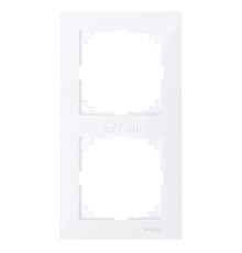 Рамка 2 поста Schneider Electric MTN4020-3625 Merten System M-Pure, активний білий, пластик