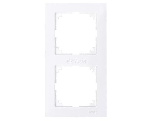 Рамка 2 поста Schneider Electric MTN4020-3625 Merten System M-Pure, активний білий, пластик