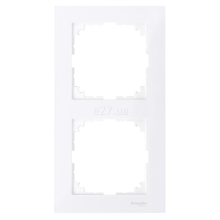 Рамка 2 поста Schneider Electric MTN4020-3625 Merten System M-Pure, активний білий, пластик · Schneider Electric · schneider-electric-mtn4020-3625