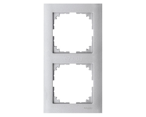Рамка 2 поста Schneider Electric MTN4020-3660 Merten System M-Pure, алюміній, пластик