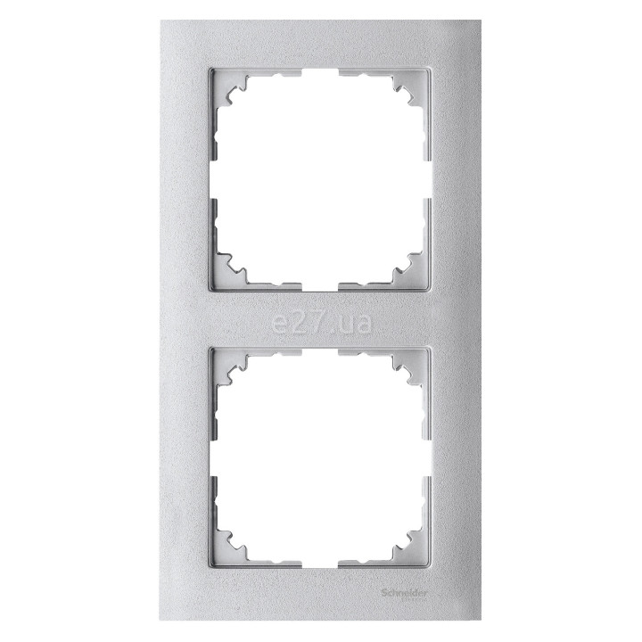 Рамка 2 поста Schneider Electric MTN4020-3660 Merten System M-Pure, алюміній, пластик · Schneider Electric · schneider-electric-mtn4020-3660