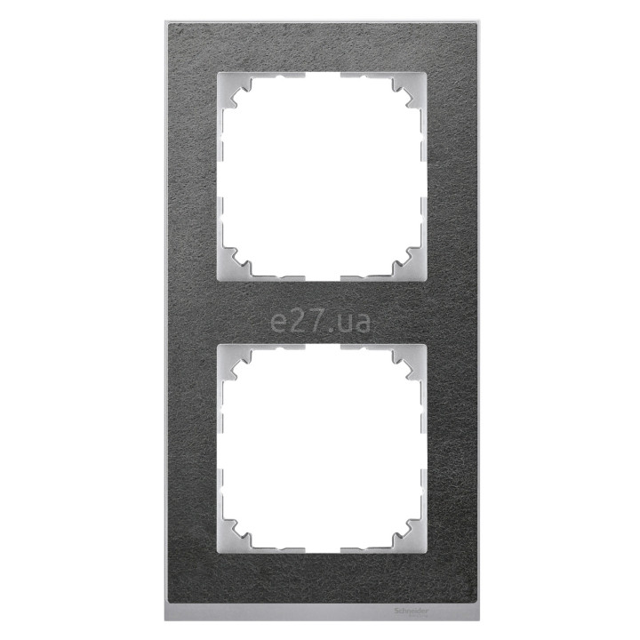 Рамка 2 поста Schneider Electric MTN4020-3669 Merten System M-Pure Decor, сланець/алюміній, пластик · Schneider Electric · schneider-electric-mtn4020-3669