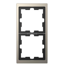 Рамка 2 поста Schneider Electric MTN4020-6550 Merten D-Life, нікель, метал