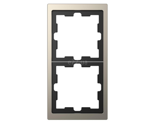 Рамка 2 поста Schneider Electric MTN4020-6550 Merten D-Life, нікель, метал