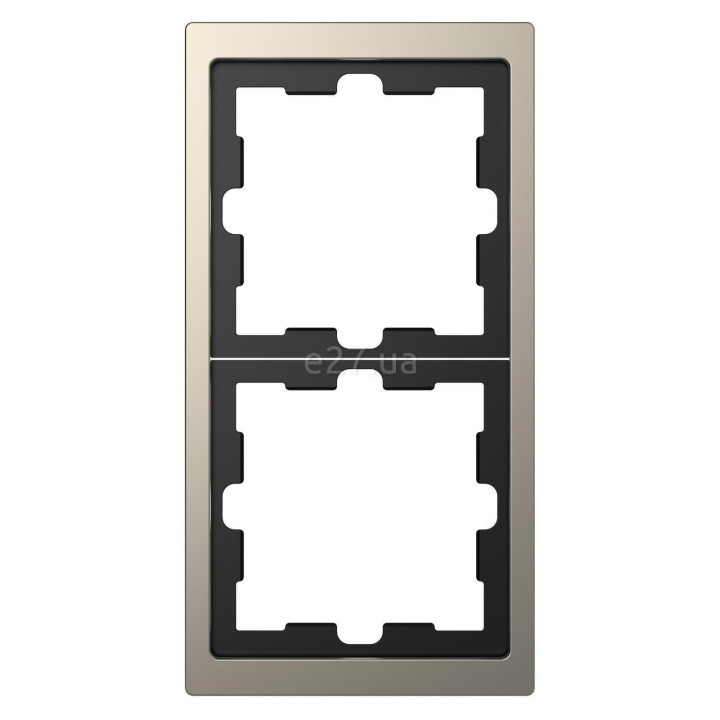 Рамка 2 поста Schneider Electric MTN4020-6550 Merten D-Life, нікель, метал · Schneider Electric · schneider-electric-mtn4020-6550