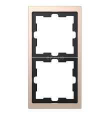 Рамка 2 поста Schneider Electric MTN4020-6551 Merten D-Life, шампань, метал