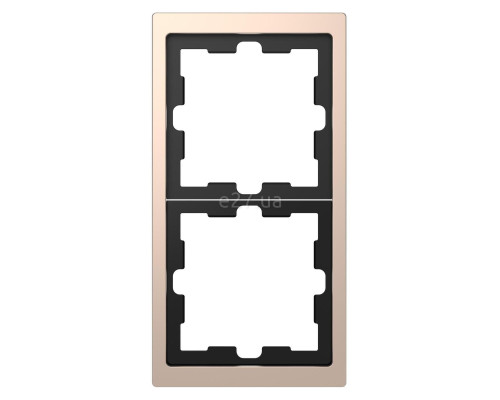 Рамка 2 поста Schneider Electric MTN4020-6551 Merten D-Life, шампань, метал