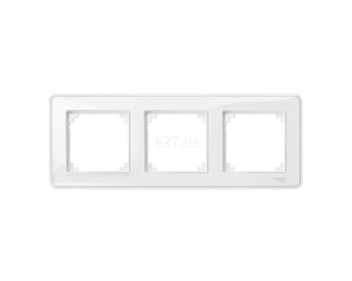 Рамка 3 поста Schneider Electric MTN4030-3500 Merten System M-Creativ, прозорий, пластик