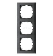 Рамка 3 поста Schneider Electric MTN4030-3614 Merten System M-Pure, антрацит, пластик