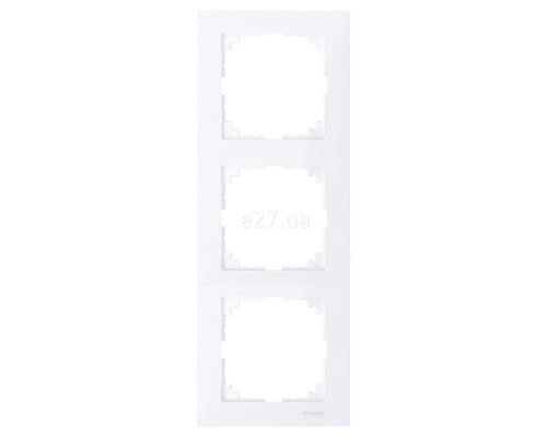 Рамка 3 поста Schneider Electric MTN4030-3625 Merten System M-Pure, активний білий, пластик