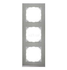 Рамка 3 поста Schneider Electric MTN4030-3646 Merten System M-Pure Decor, нержавіюча сталь/алюміній, пластик
