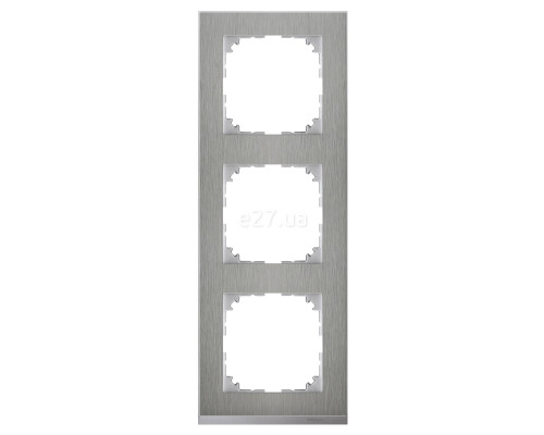 Рамка 3 поста Schneider Electric MTN4030-3646 Merten System M-Pure Decor, нержавіюча сталь/алюміній, пластик