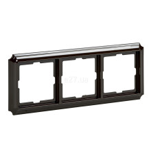 Рамка 3 поста Schneider Electric MTN4030-4715 Merten Antique, коричневий