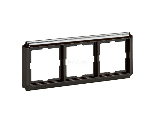Рамка 3 поста Schneider Electric MTN4030-4715 Merten Antique, коричневий