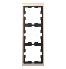 Рамка 3 поста Schneider Electric MTN4030-6551 Merten D-Life, шампань, метал