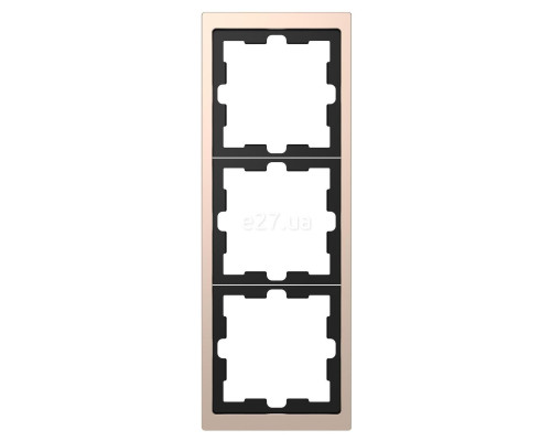 Рамка 3 поста Schneider Electric MTN4030-6551 Merten D-Life, шампань, метал