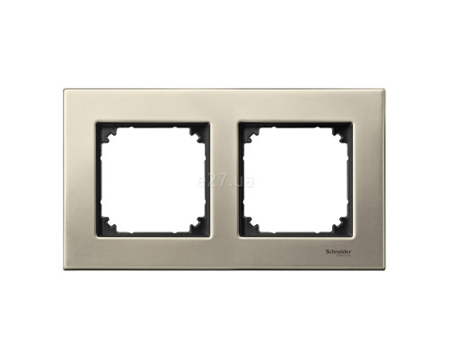 Рамка 2 поста Schneider Electric MTN403205 Merten System M-Elegance, титан, метал