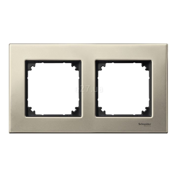 Рамка 2 поста Schneider Electric MTN403205 Merten System M-Elegance, титан, метал · Schneider Electric · schneider-electric-mtn403205