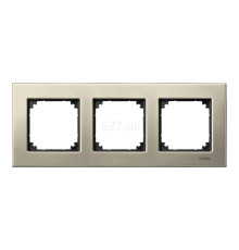 Рамка 3 поста Schneider Electric MTN403305 Merten System M-Elegance, титан, метал