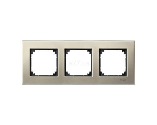 Рамка 3 поста Schneider Electric MTN403305 Merten System M-Elegance, титан, метал
