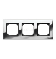 Рамка 3 поста Schneider Electric MTN403339 Merten System M-Elegance, хром, метал