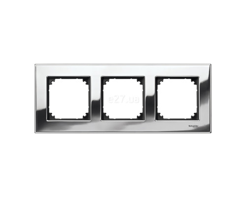 Рамка 3 поста Schneider Electric MTN403339 Merten System M-Elegance, хром, метал