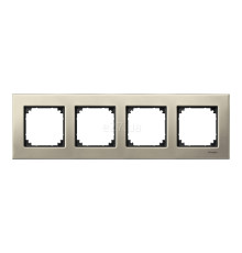 Рамка 4 поста Schneider Electric MTN403405 Merten System M-Elegance, титан, метал