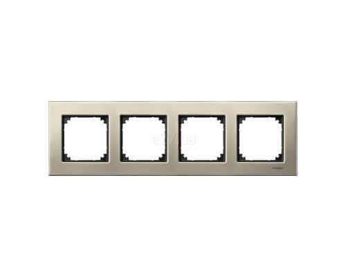 Рамка 4 поста Schneider Electric MTN403405 Merten System M-Elegance, титан, метал