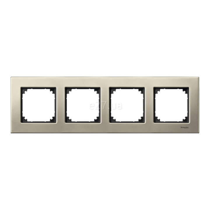 Рамка 4 поста Schneider Electric MTN403405 Merten System M-Elegance, титан, метал · Schneider Electric · schneider-electric-mtn403405