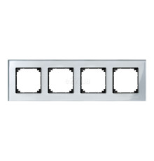 Рамка 4 поста Schneider Electric MTN4040-3260 Merten System M-Elegance, алмаз, скло
