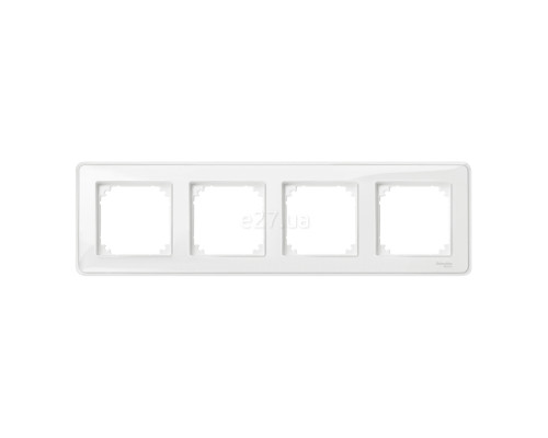 Рамка 4 поста Schneider Electric MTN4040-3500 Merten System M-Creativ, прозорий, пластик