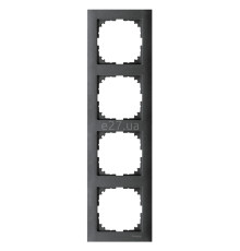 Рамка 4 поста Schneider Electric MTN4040-3614 Merten System M-Pure, антрацит, пластик