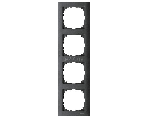 Рамка 4 поста Schneider Electric MTN4040-3614 Merten System M-Pure, антрацит, пластик