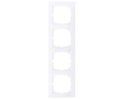 Рамка 4 поста Schneider Electric MTN4040-3625 Merten System M-Pure, активний білий, пластик