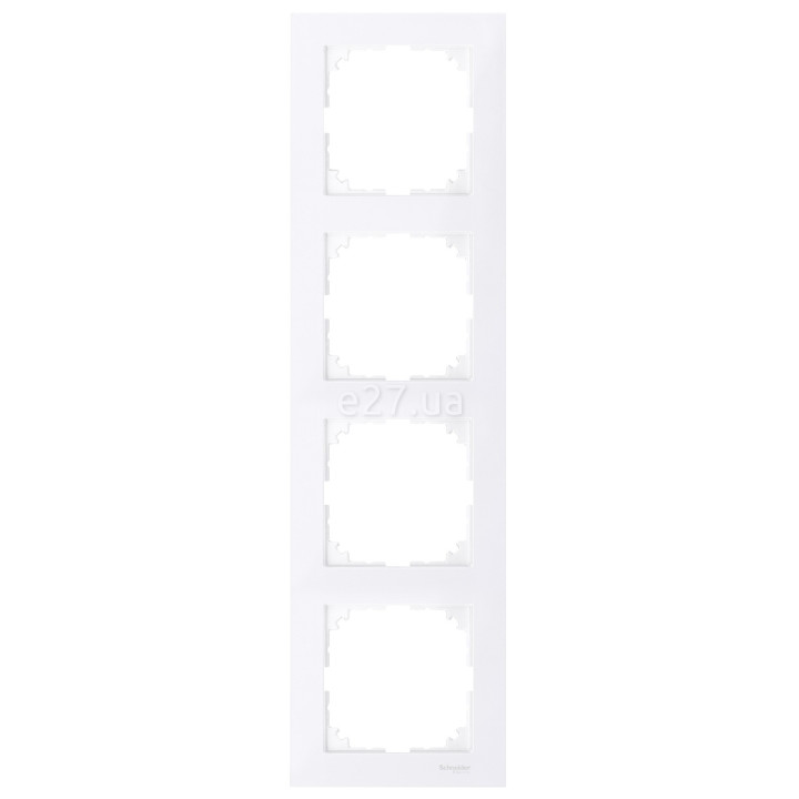 Рамка 4 поста Schneider Electric MTN4040-3625 Merten System M-Pure, активний білий, пластик · Schneider Electric · schneider-electric-mtn4040-3625