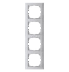 Рамка 4 поста Schneider Electric MTN4040-3660 Merten System M-Pure, алюміній, пластик