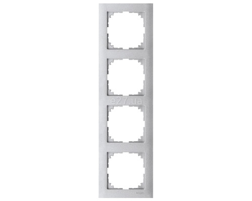 Рамка 4 поста Schneider Electric MTN4040-3660 Merten System M-Pure, алюміній, пластик