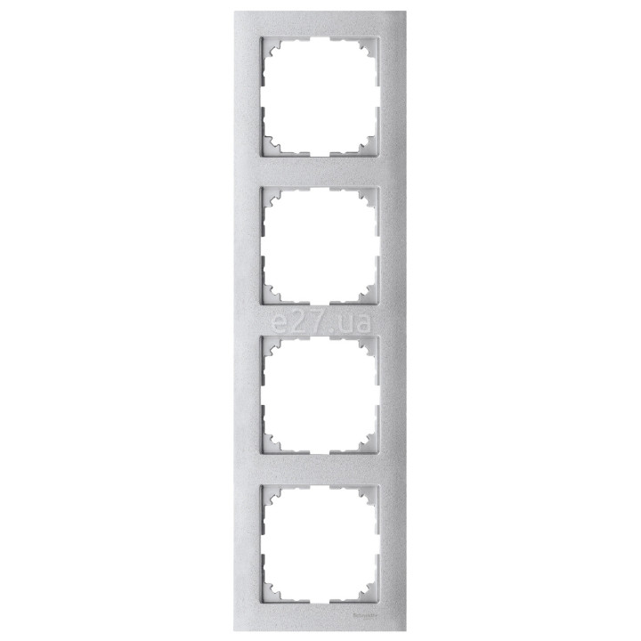 Рамка 4 поста Schneider Electric MTN4040-3660 Merten System M-Pure, алюміній, пластик · Schneider Electric · schneider-electric-mtn4040-3660