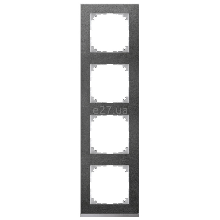Рамка 4 поста Schneider Electric MTN4040-3669 Merten System M-Pure Decor, сланець/алюміній, пластик · Schneider Electric · schneider-electric-mtn4040-3669
