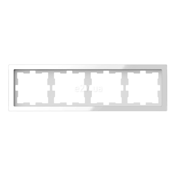 Рамка 4 поста Schneider Electric MTN4040-6520 Merten D-Life, білий кристал, скло · Schneider Electric · schneider-electric-mtn4040-6520