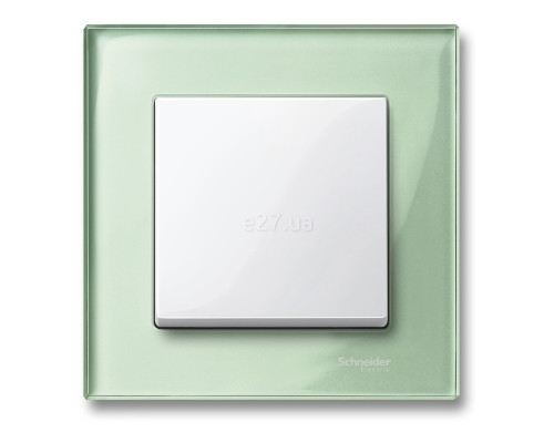 Рамка 1 пост Schneider Electric MTN404104 Merten System M-Elegance, смарагдовий, скло