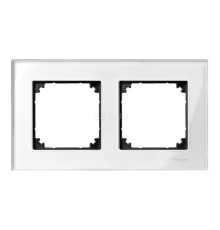 Рамка 2 поста Schneider Electric MTN404219 Merten System M-Elegance, діамант, скло