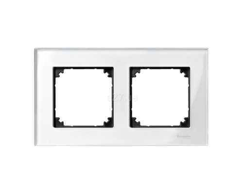 Рамка 2 поста Schneider Electric MTN404219 Merten System M-Elegance, діамант, скло