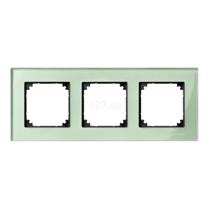 Рамка 3 поста Schneider Electric MTN404304 Merten System M-Elegance, смарагдовий, скло · Schneider Electric · schneider-electric-mtn404304