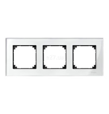 Рамка 3 поста Schneider Electric MTN404319 Merten System M-Elegance, діамант, скло