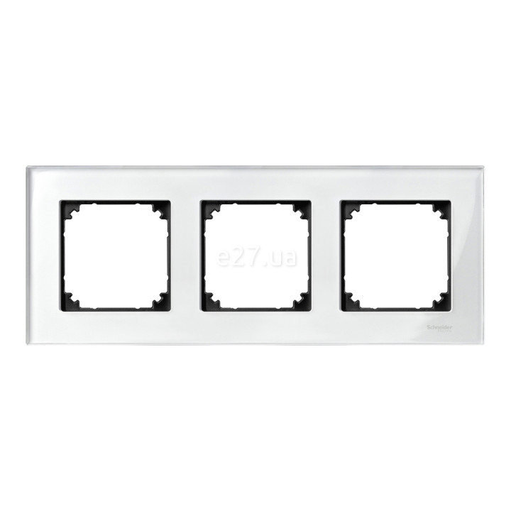 Рамка 3 поста Schneider Electric MTN404319 Merten System M-Elegance, діамант, скло · Schneider Electric · schneider-electric-mtn404319